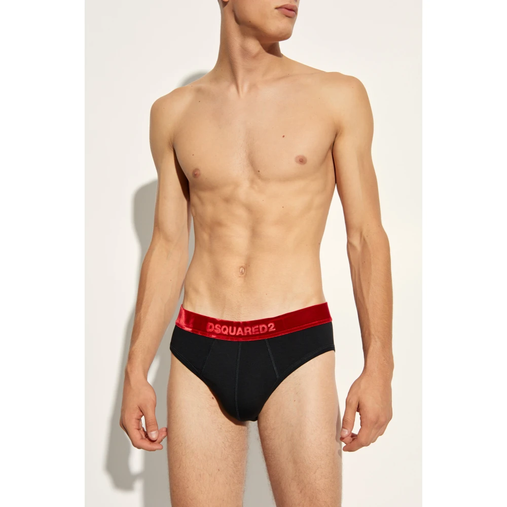 Dsquared2 Katoenen slips Black Heren