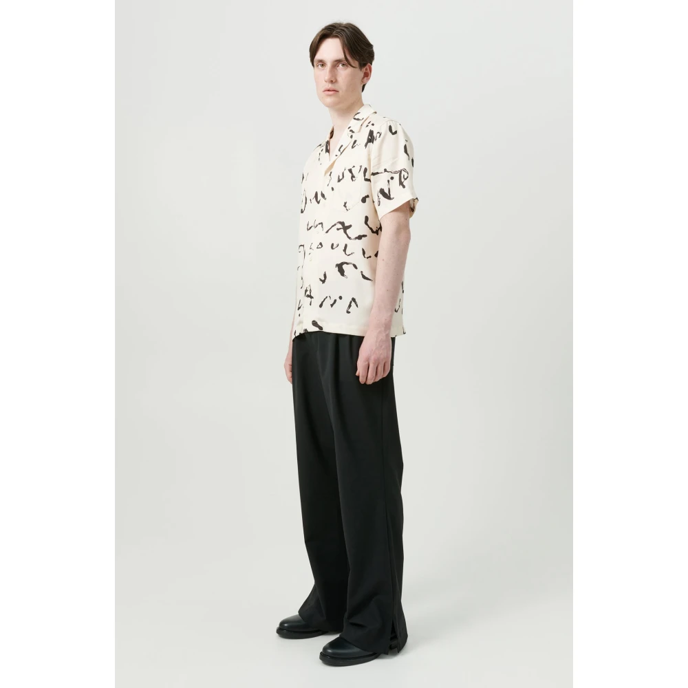 Soulland Digitaal Bedrukte Bowling Kraag Shirt White Heren