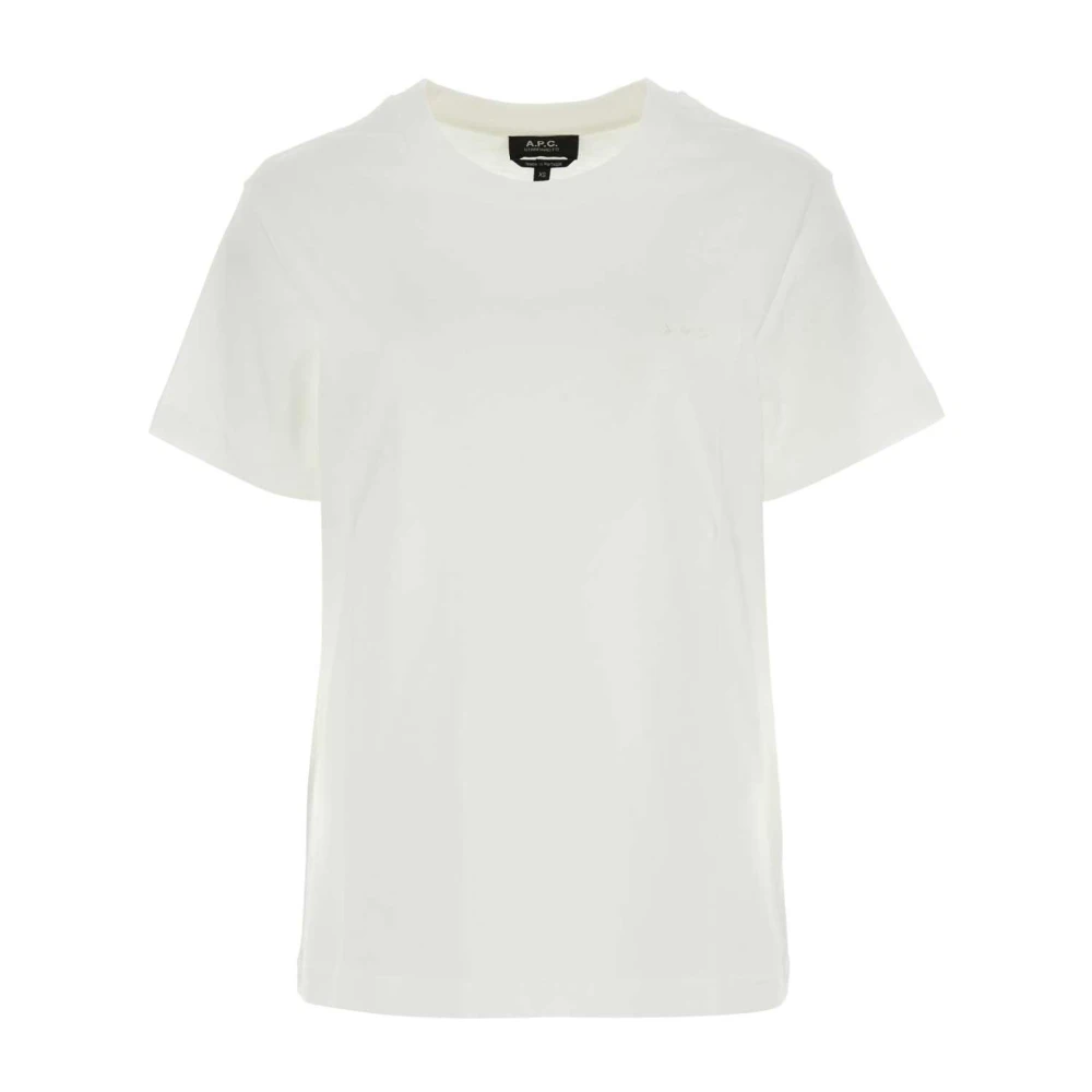 A.p.c. Klassiek Wit Katoenen T-Shirt White Dames