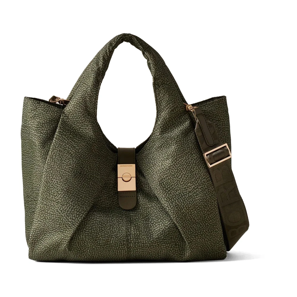 Borbonese Groene Hobotas met Dubbele Plooi Green Dames
