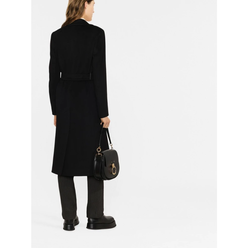 Tagliatore Zwarte Aw23 Dames Enkellange Jas Black Dames