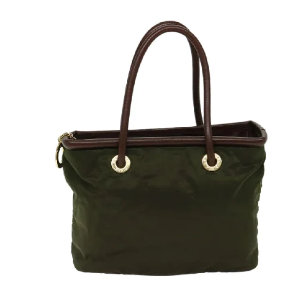 Celine Vintage Pre-owned Fabric totes Green Dames