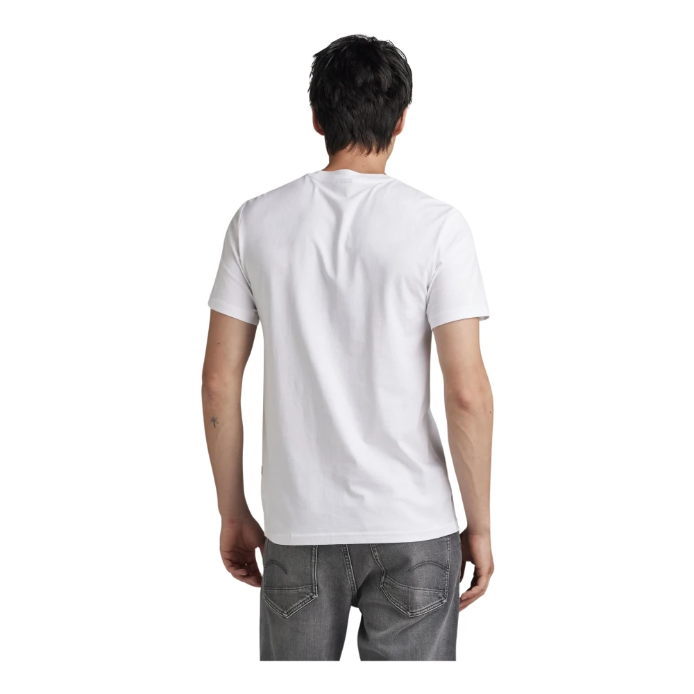 G-Star Slim Distressed Originals T-shirt met korte mouwen White Heren