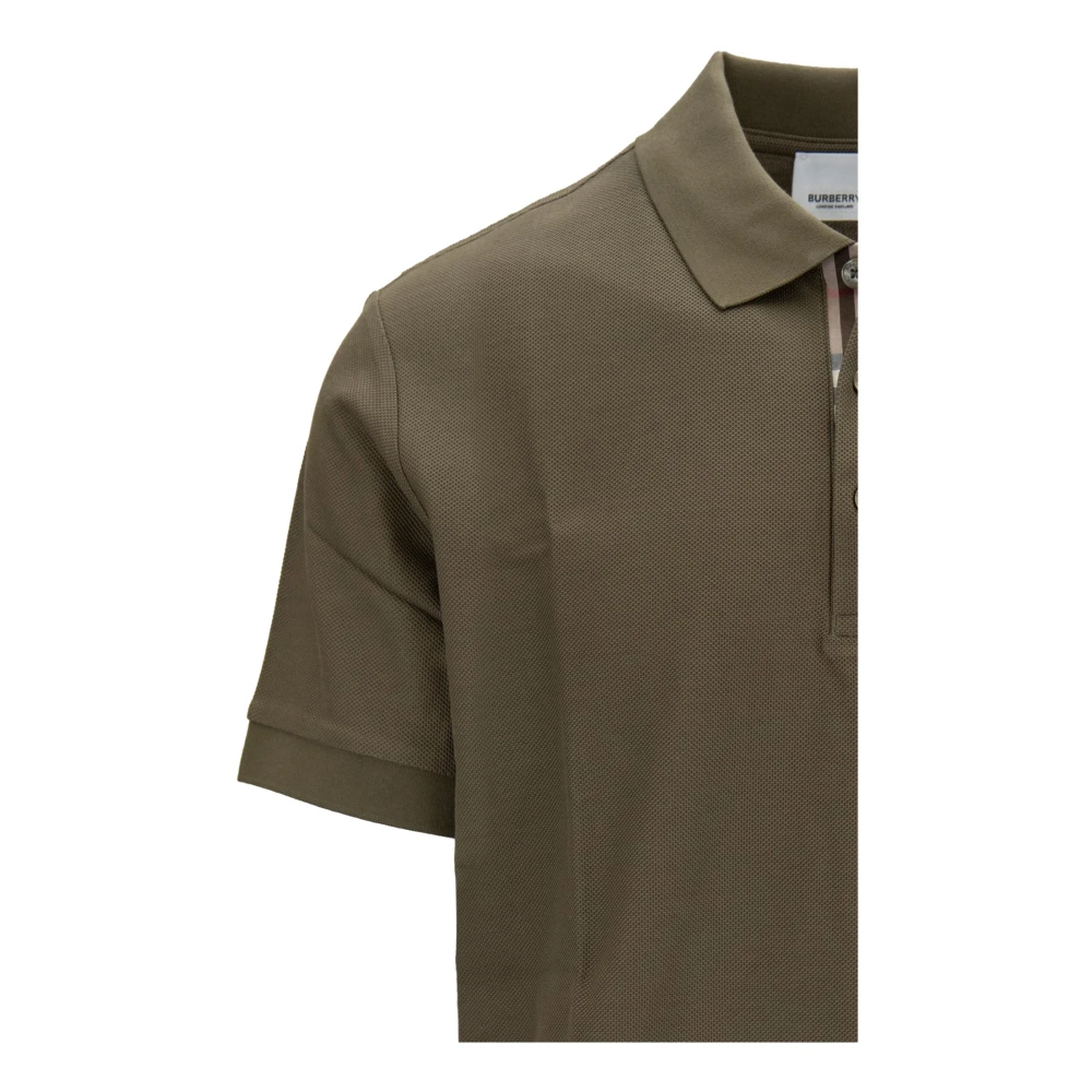 Burberry Heren Knoop Polo Shirt Green Heren