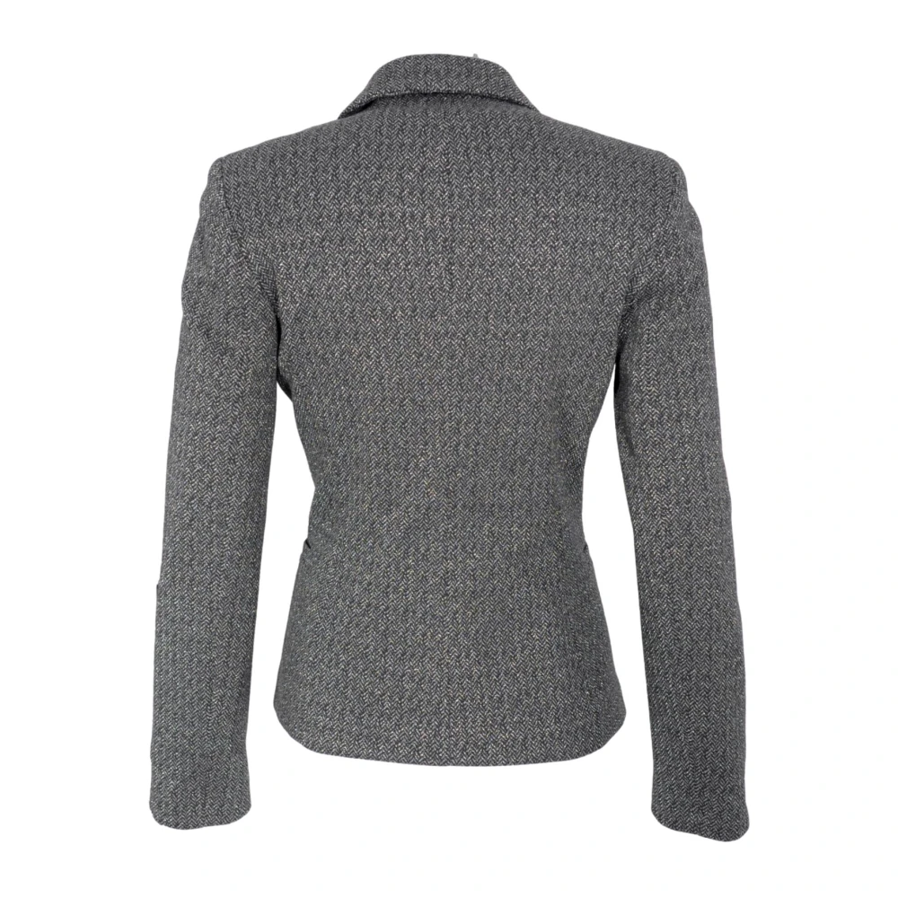 Kaos Lurex Jas Dubbelrij Zwart Black Dames