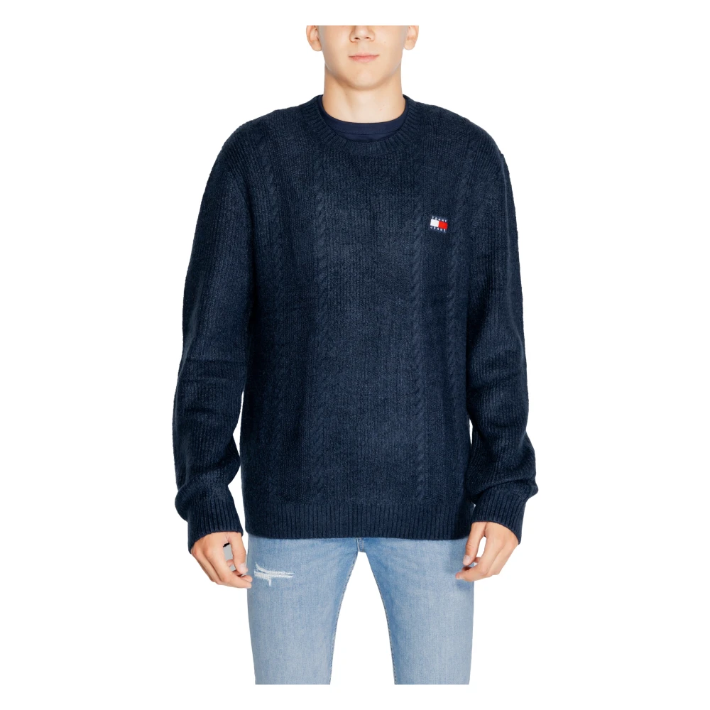 Tommy Jeans Kabeltrui Herfst Winter Collectie Blue Heren