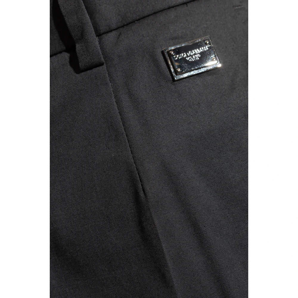 Dolce & Gabbana Katoenen broek Gray Heren