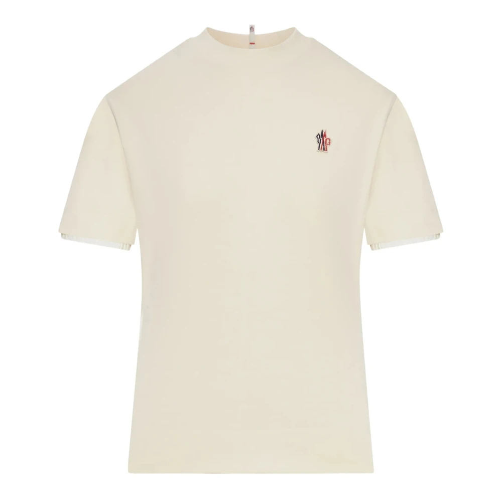 Moncler Women's Beige T-Shirts, S, 034 Ss T-Shirt