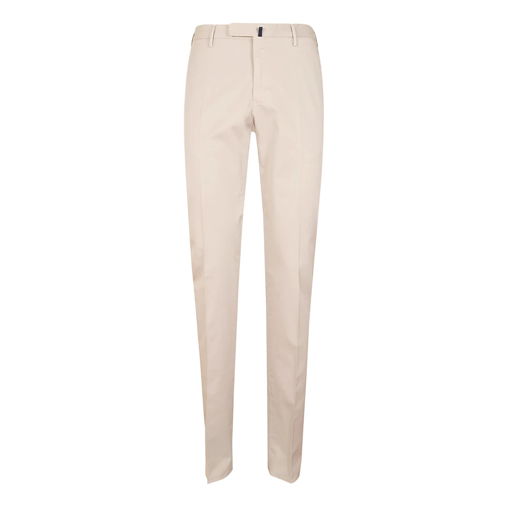 Incotex Slim Fit Blauwe Katoenen Stretchbroek Brown Heren
