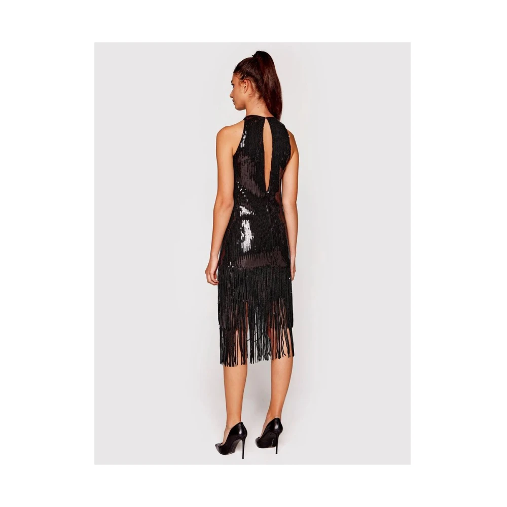 pinko Zwart Paillettenjurk Black Dames
