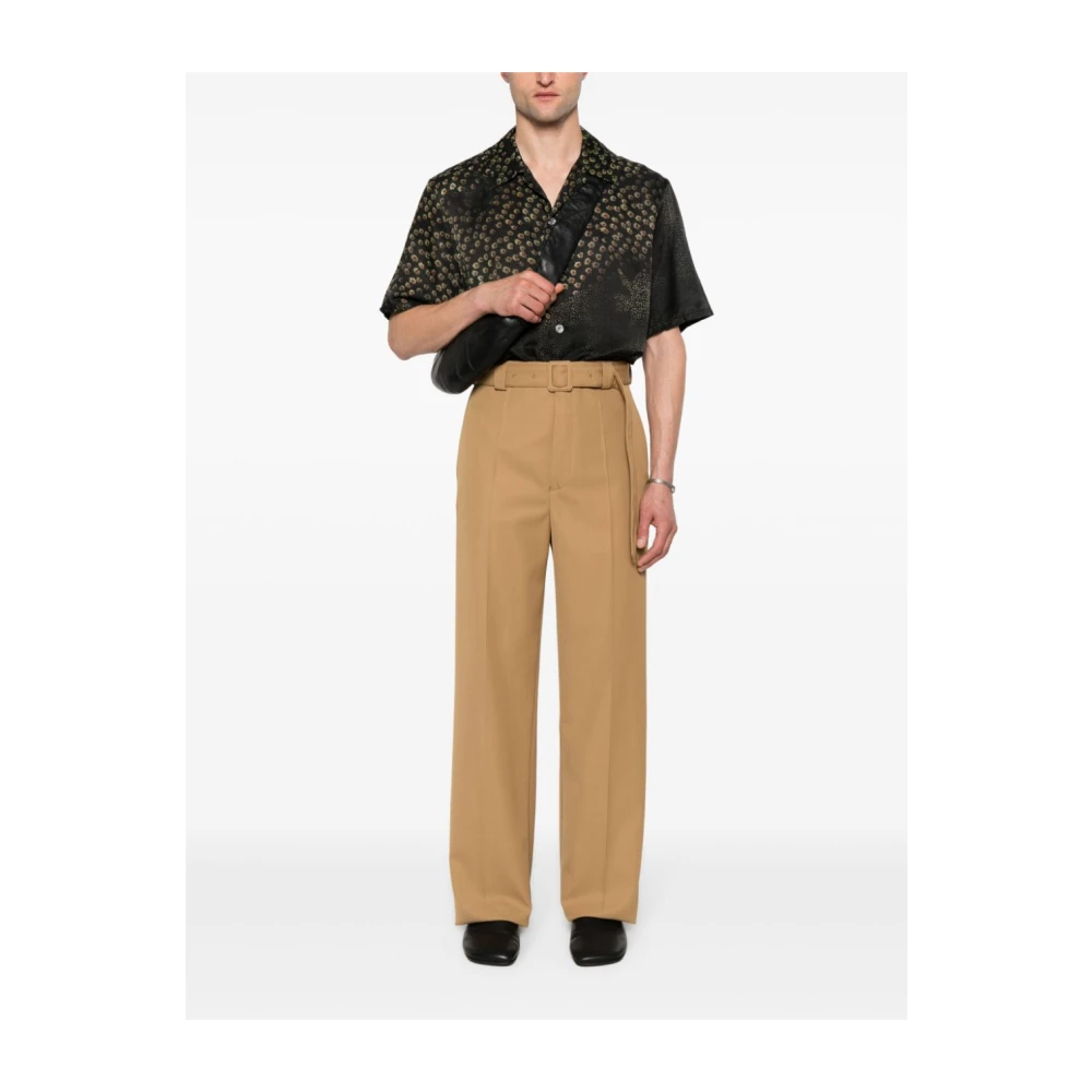 Dries Van Noten Straight Trousers Brown Heren