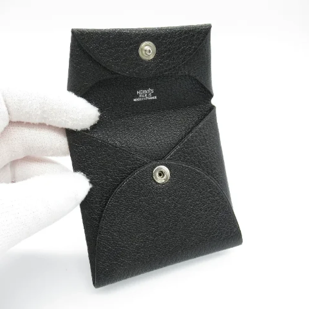 Hermès Vintage Pre-owned Leather wallets Black Dames