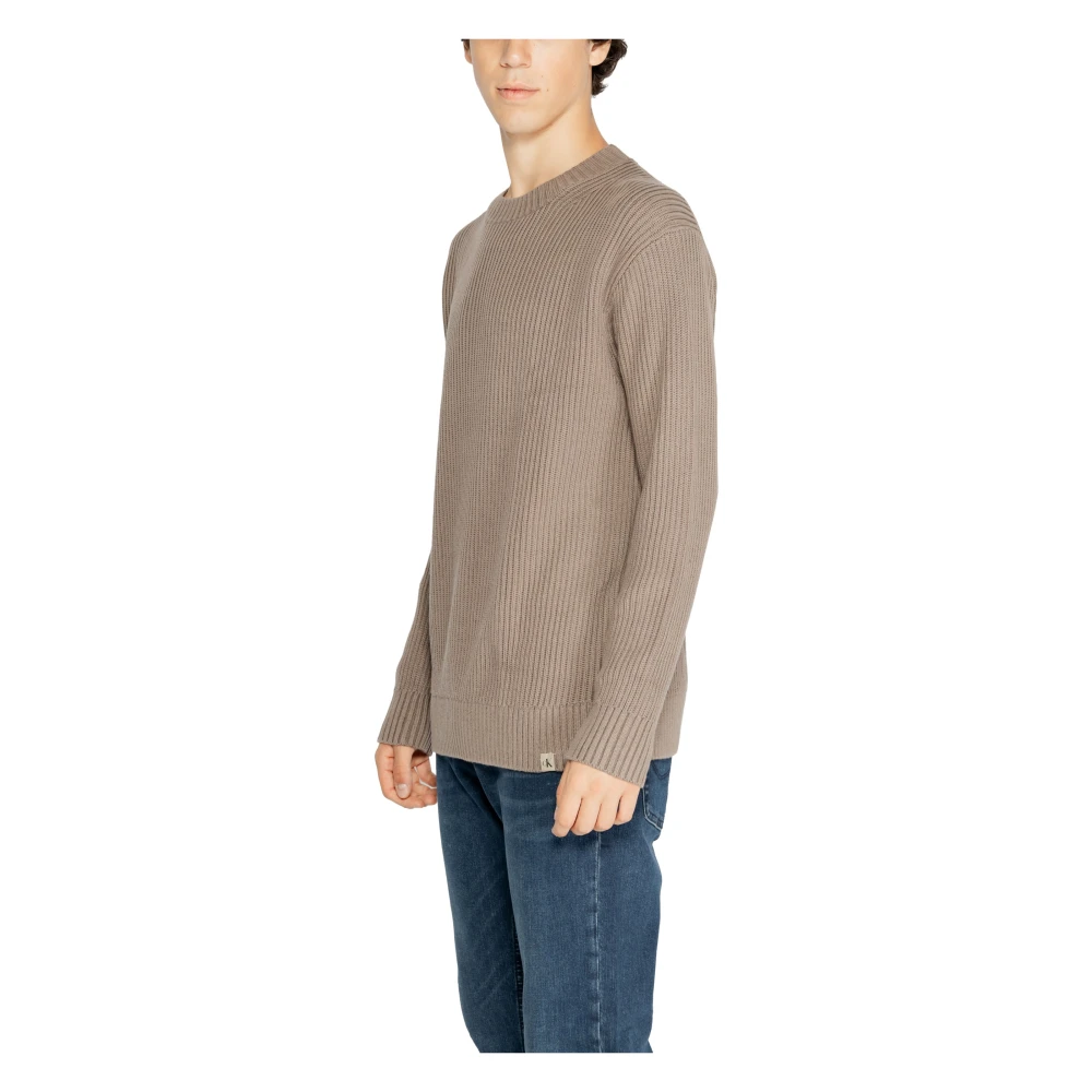 Calvin Klein Jeans Mannen Gebreide Kleding Collectie in Katoen Brown Heren