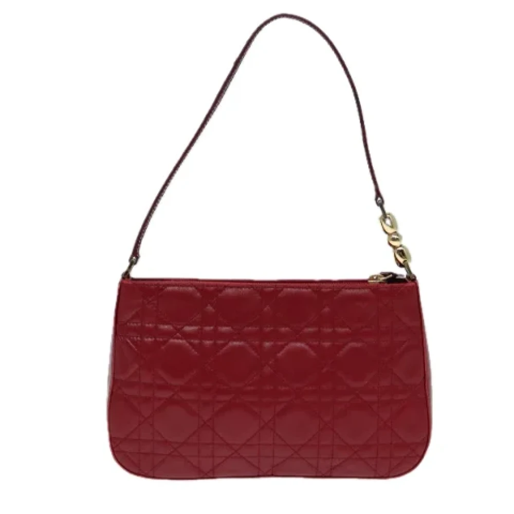 Dior Vintage Pre-owned Leather pouches Red Dames
