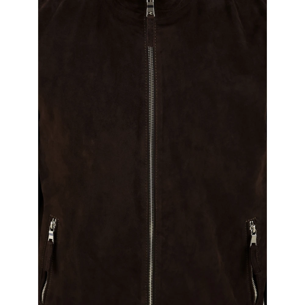 The Jack Leathers Francis Knit Leren Jas Bruin Brown Heren