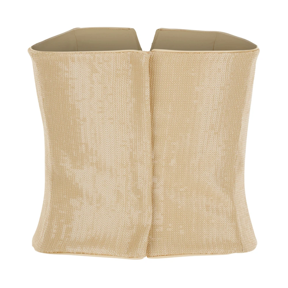 Federica Tosi Paillet Beige Bustier Top Vrouw Beige Dames