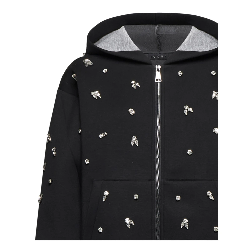 Kaos Icona Zwarte Trui Black Dames