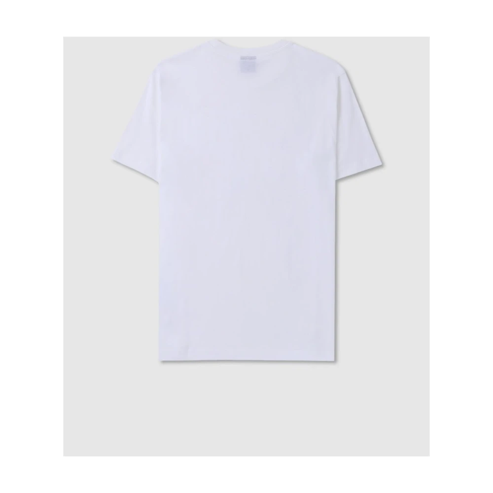 PAUL & SHARK Haai Print Katoenen T-Shirt Wit White Heren