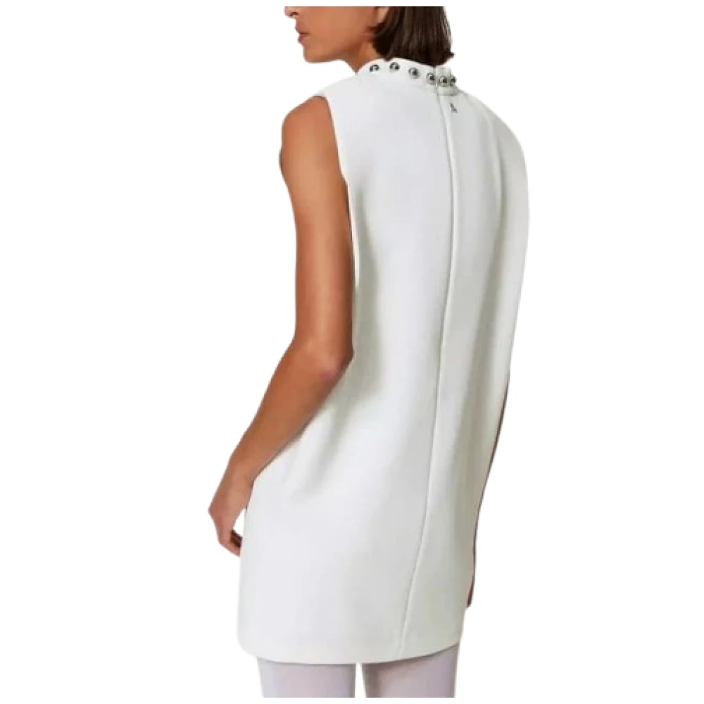 Twinset Elegante Witte Jurk Aw24 White Dames