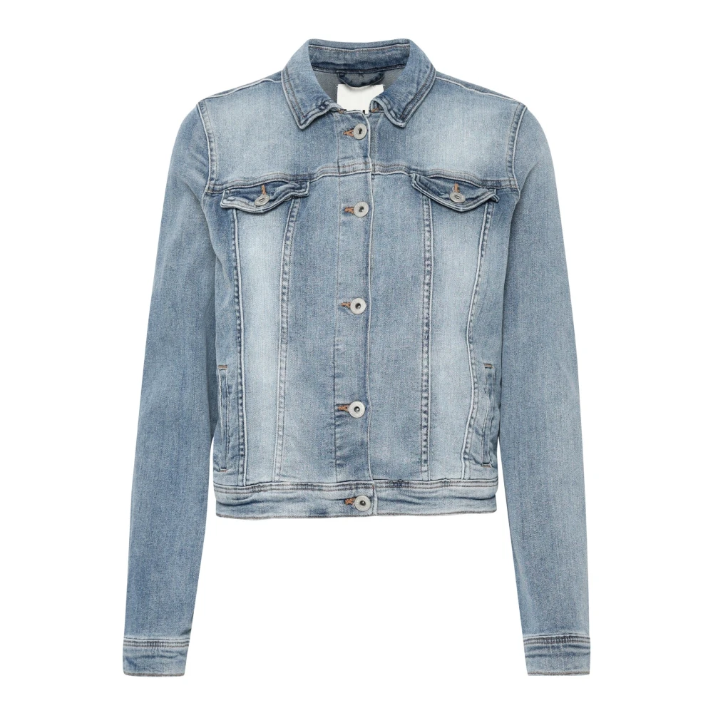 Ichi Donna Blu Giacca Di Jeans Da Stampe - Immagine 2