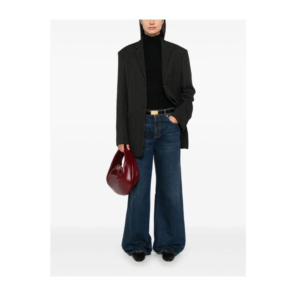 majestic filatures Zwarte Merinowol Coltrui Trui Black Dames