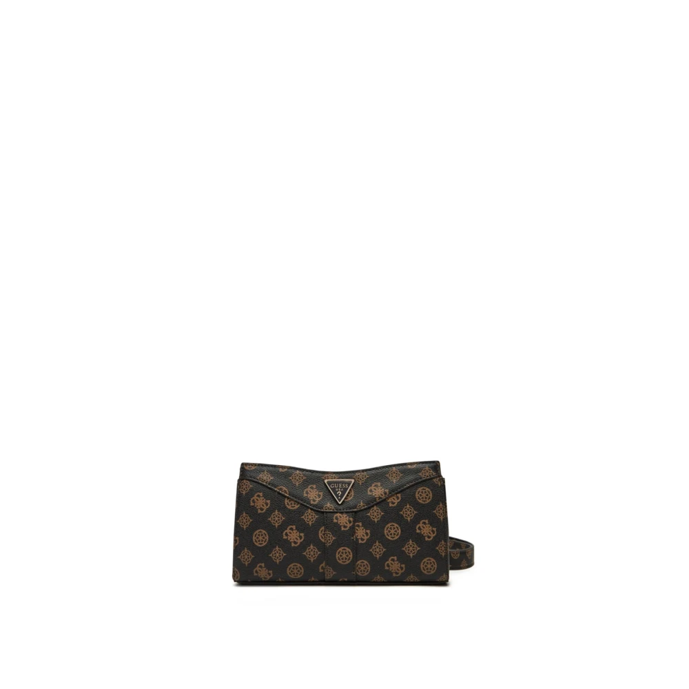 Guess Monogram Schoudertas Bruin Logo Brown Dames