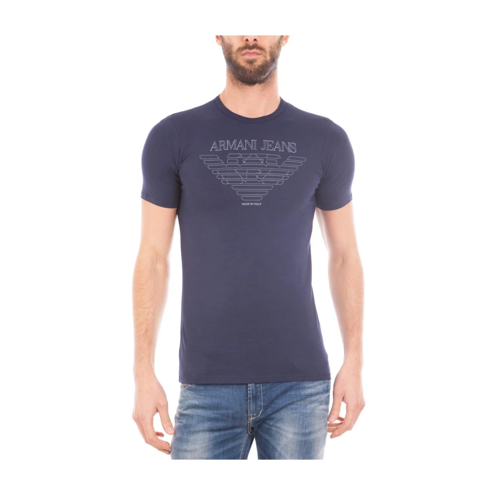 Armani Jeans Men's Blue T-Shirt Sweatshirt - T-Shirts - Xl - Tops