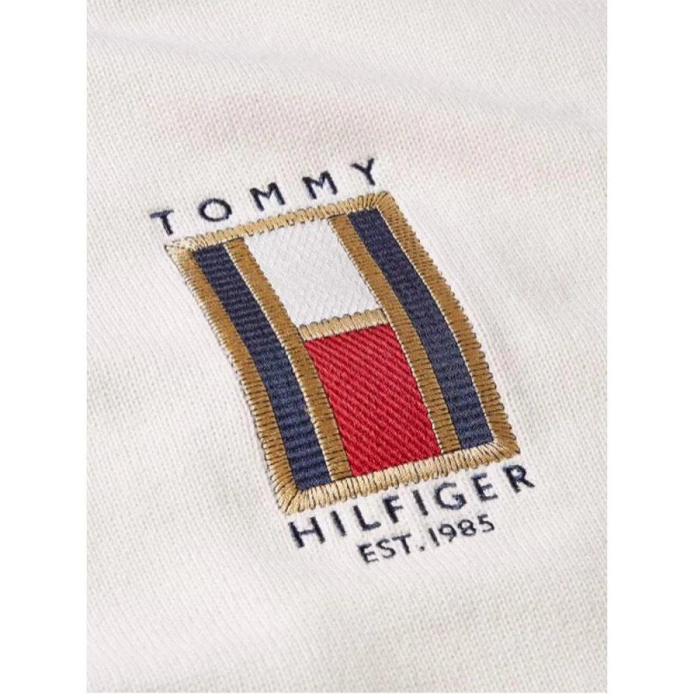 Tommy Hilfiger Grafische Crew Neck Sweater White Heren