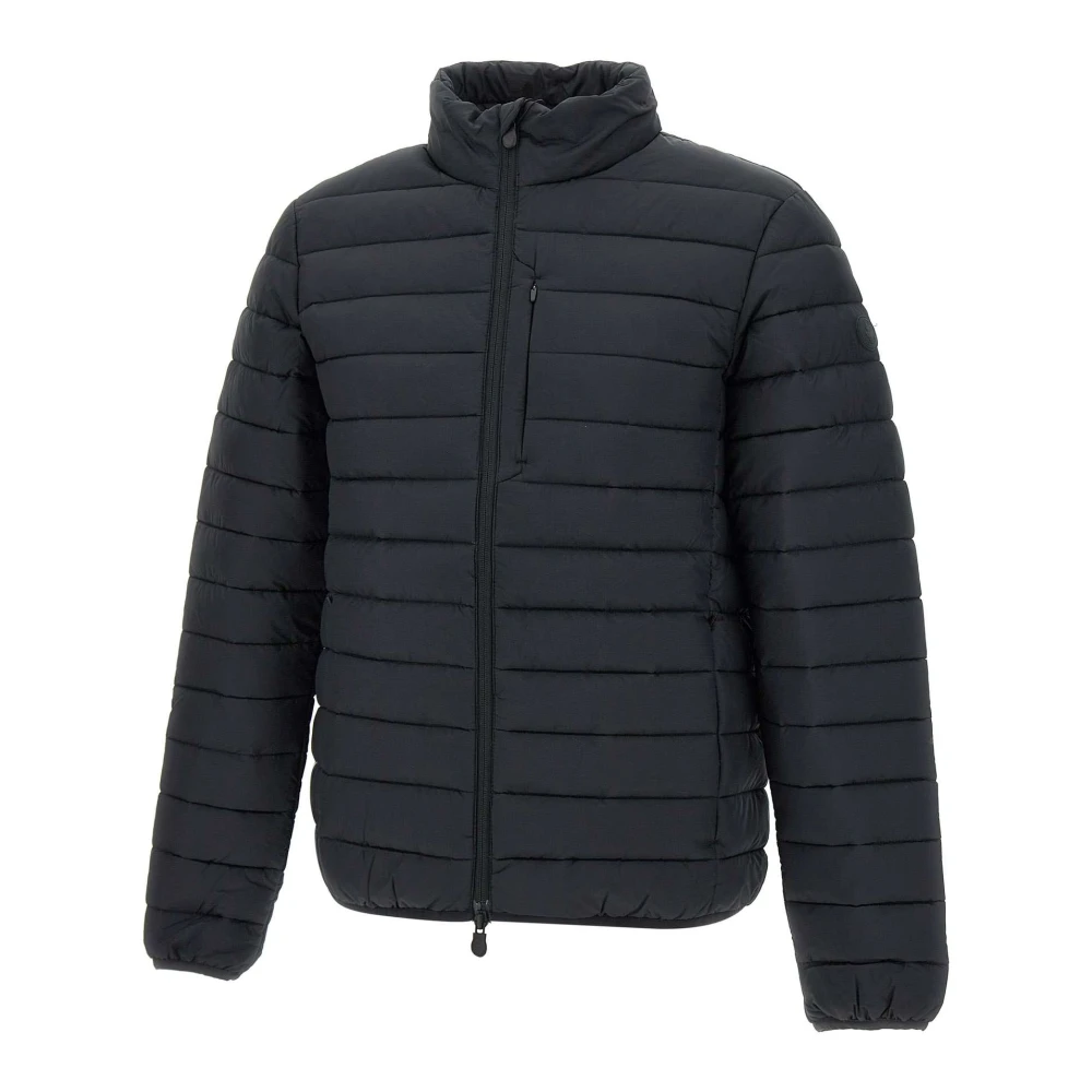 Save The Duck Zwarte donsjas met ritssluiting zakken Black Heren