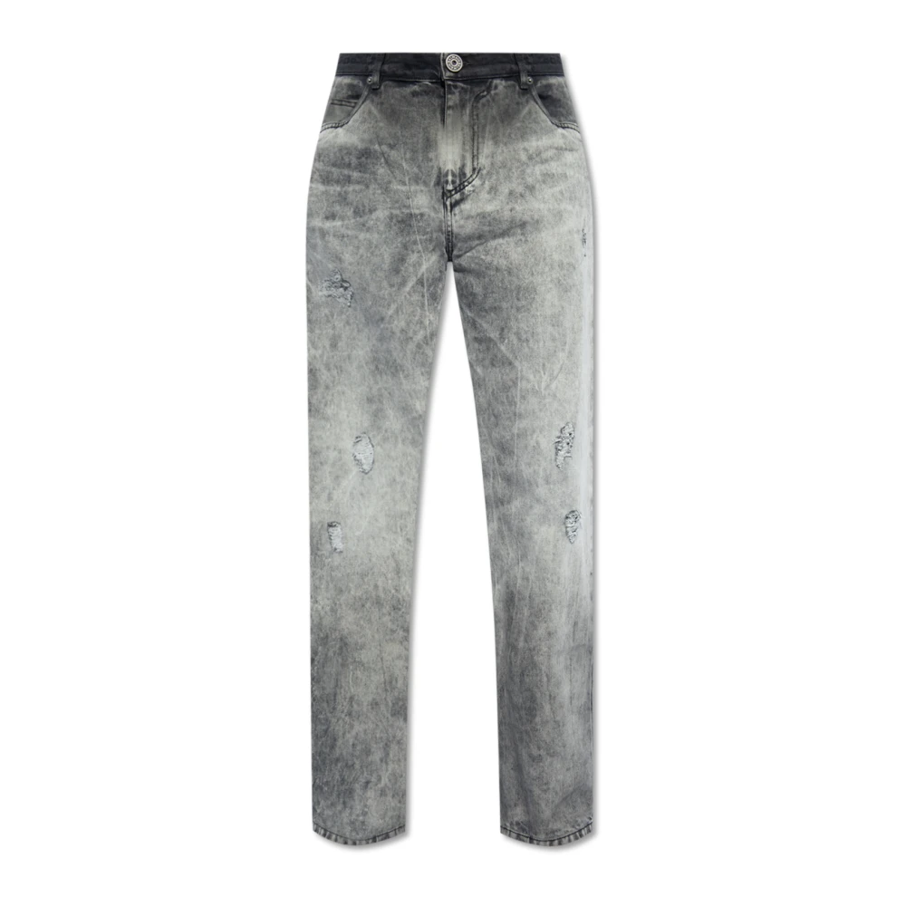 Balmain Stonewash denim jeans Gray Heren