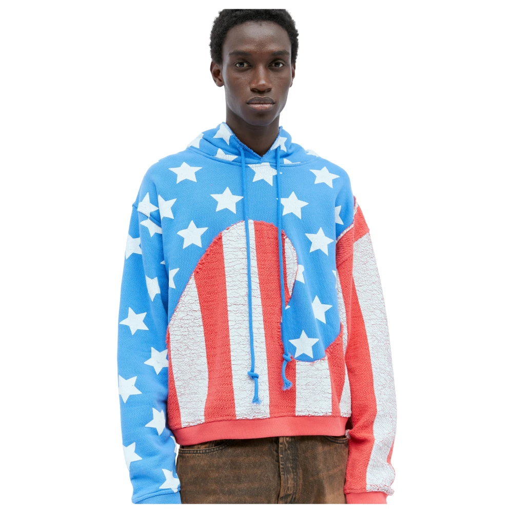Erl Men's Multicolor Star Swirls Hooded Sweatshirt - Hoodies - Xl - Sweatshirts & Hoodies