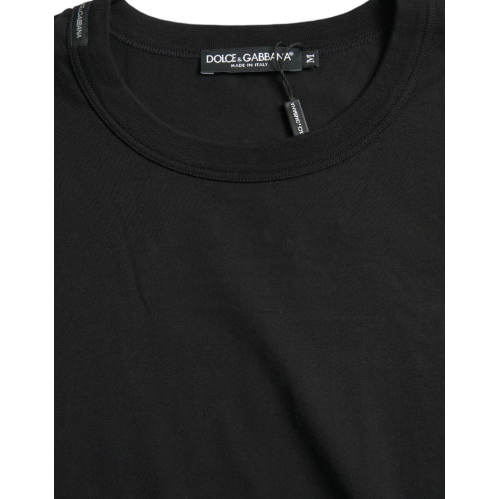 Dolce & Gabbana Zwart Logo In Reliëf T-shirt Black Heren