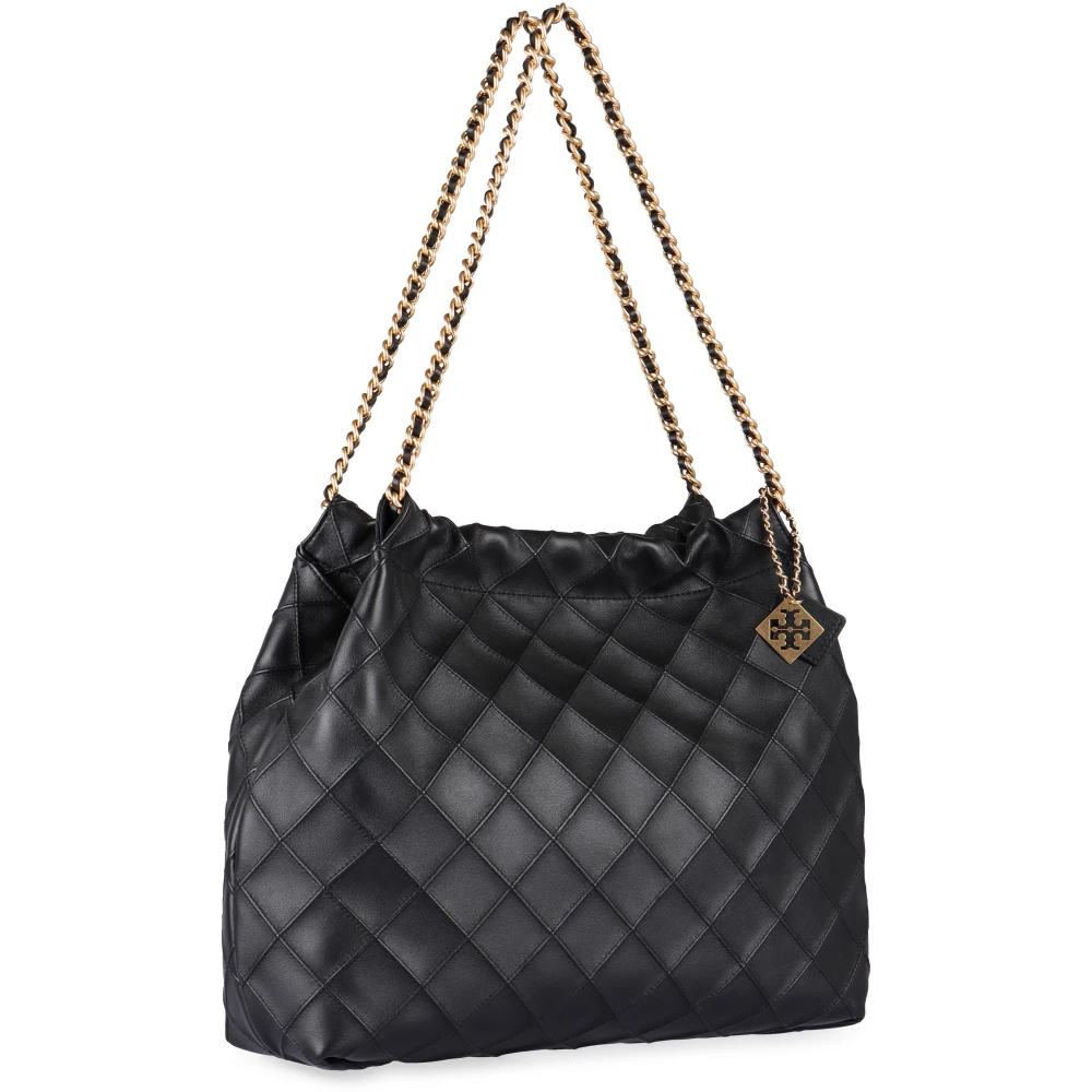 TORY BURCH Gewatteerde Leren Trekkoordtas Black Dames
