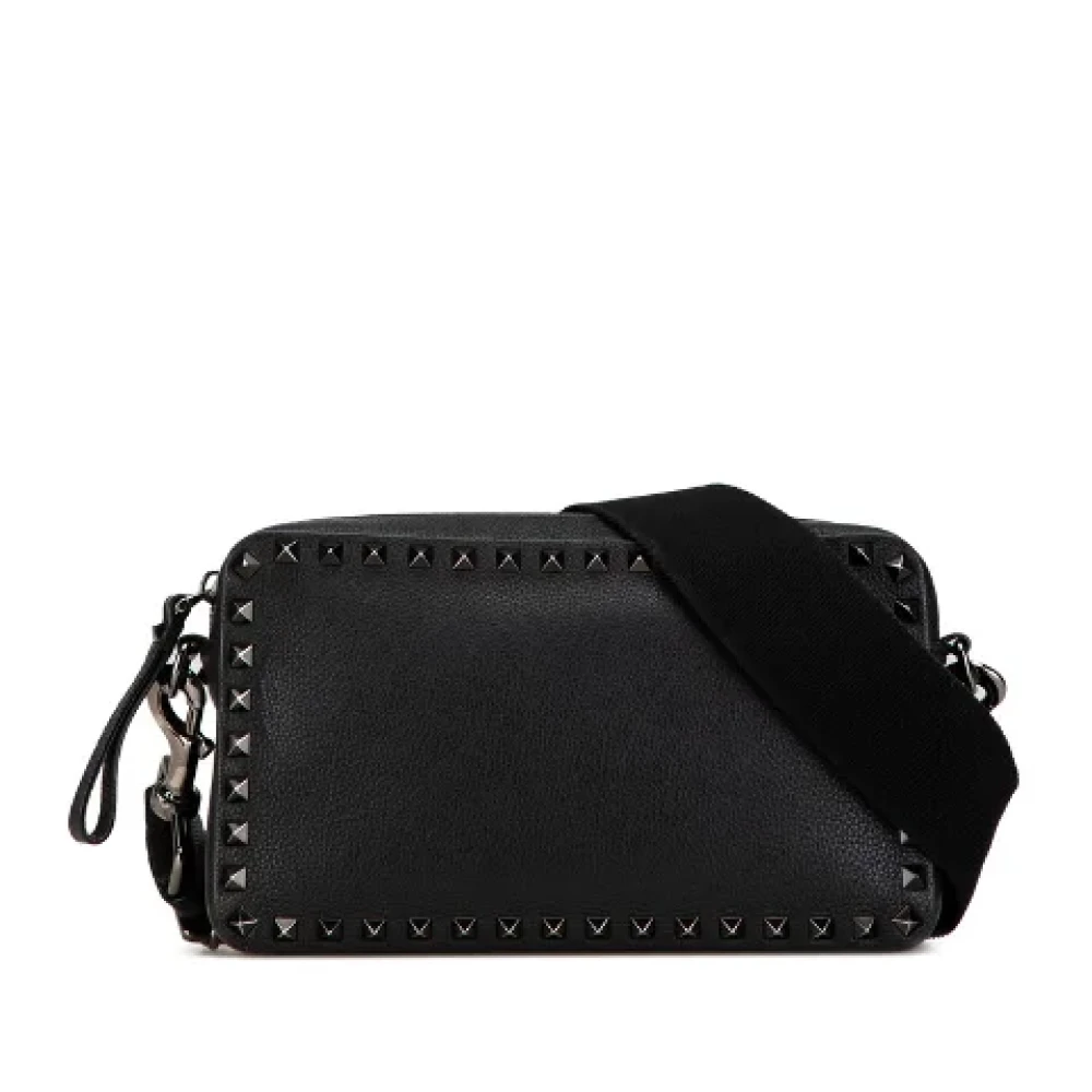 Valentino Vintage Pre-owned Leather crossbody-bags Black Dames