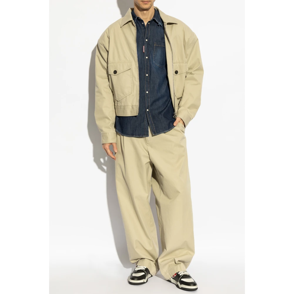 Dsquared2 Jas met schoudervullingen Beige Heren