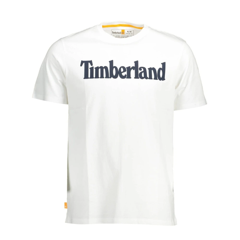 Timberland Men's White T-Shirts, Xl, Cotton Print T-Shirt