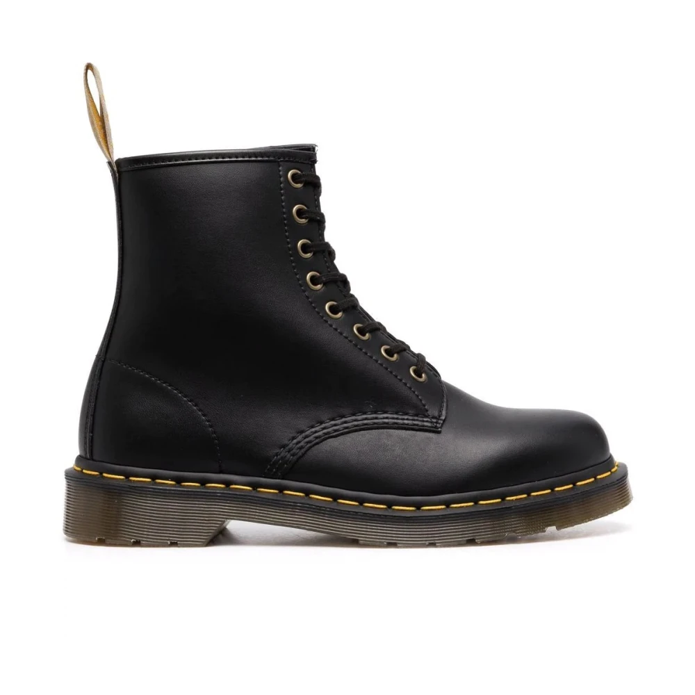 Dr. Martens Women's Black Lace-Up Boots, 4 Uk, Vegan 1460 Felix Booties