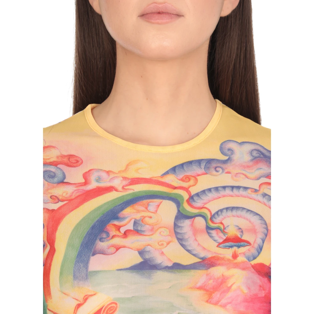 Casablanca Natuur Leraar Lange Mouw Top Multicolor Dames