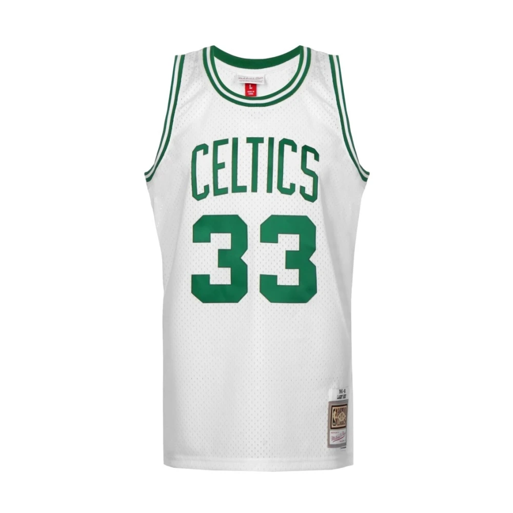 Mitchell & Ness Witte Celtics Larry Bird T-shirt White Heren