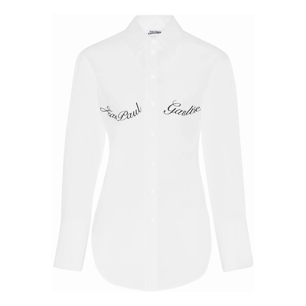 Jean Paul Gaultier Witte Katoenen Poplin Overhemd White Dames