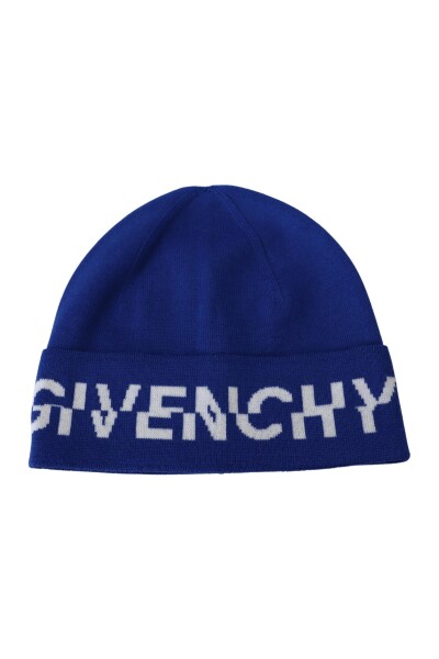 Blue Wool Uni Winter Warm Beanie Hat