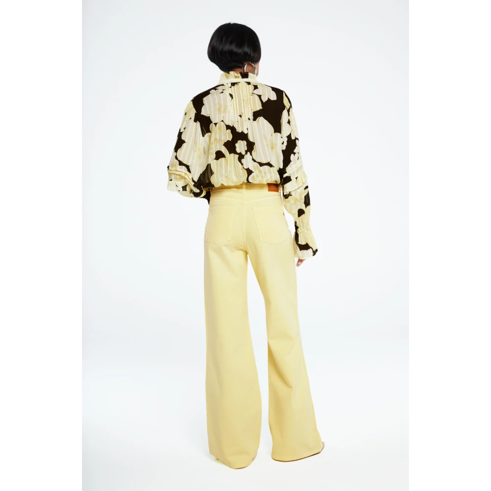 Fabienne Chapot Doorschijnende Blouse met Ruchekraag Multicolor Dames