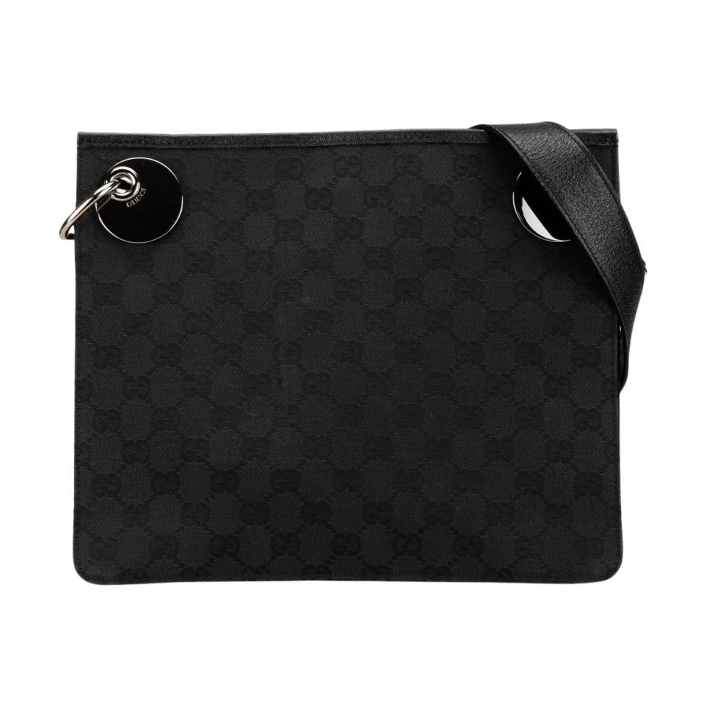 Gucci Vintage Women's Black Pre-Owned Gg Canvas Eclipse Crossbody