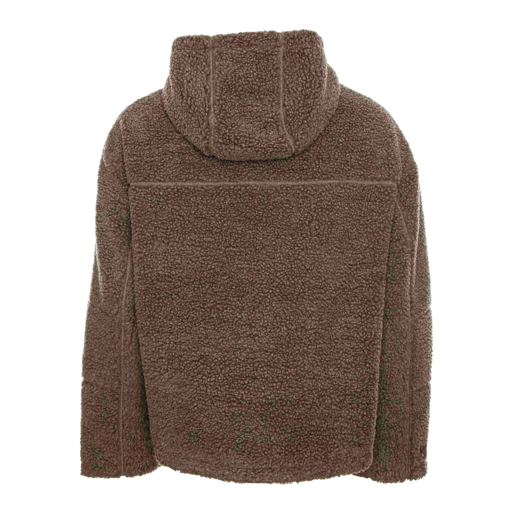 Represent Fleece Jack met Capuchon en Contraststiksels Beige Heren