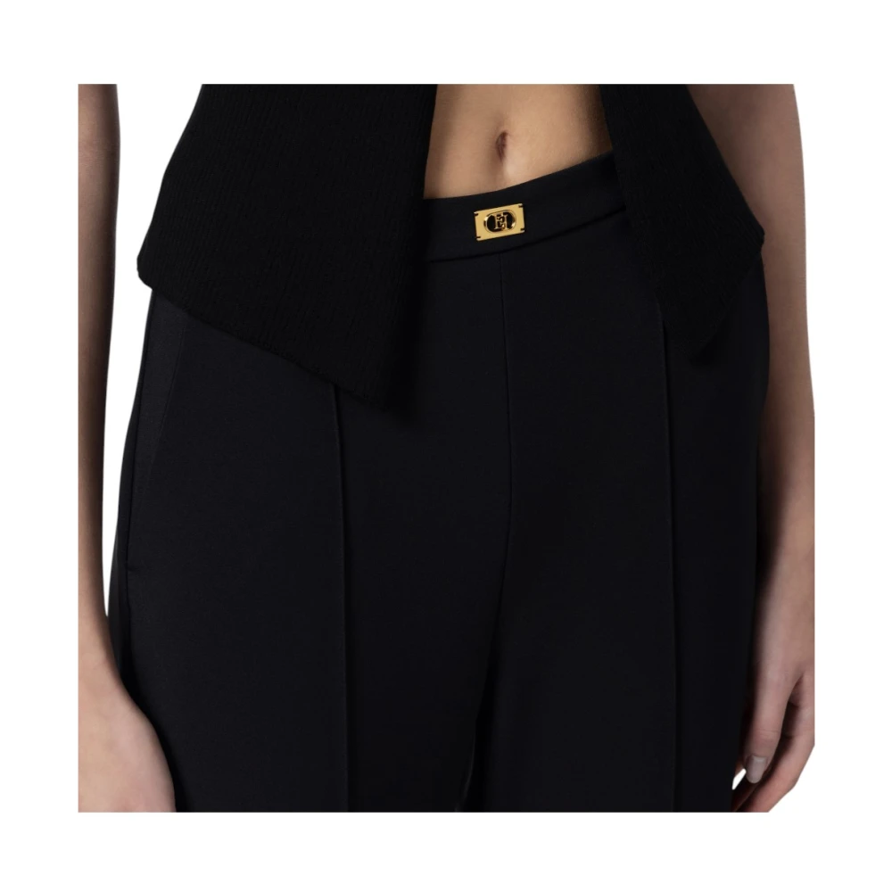 Elisabetta Franchi Stijlvolle Broek voor Vrouwen Black Dames