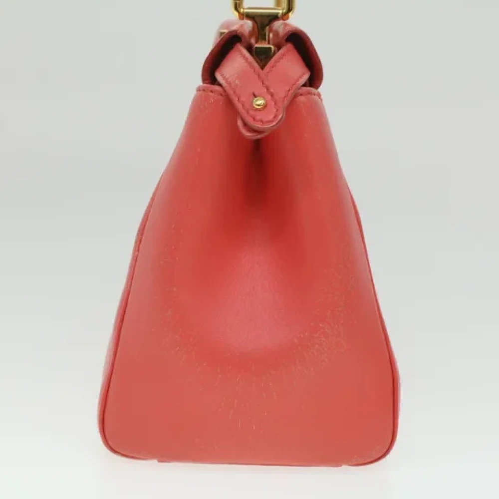 Fendi Vintage Pre-owned Leather handbags Orange Dames
