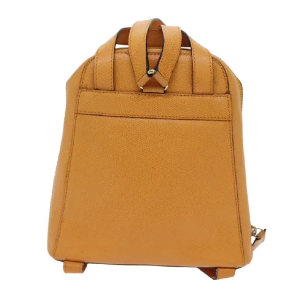 Celine Vintage Pre-owned Leather backpacks Orange Dames