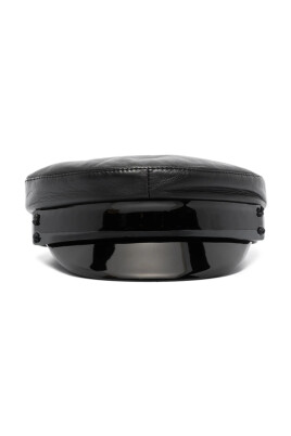 black-leather-baker-boy-hat