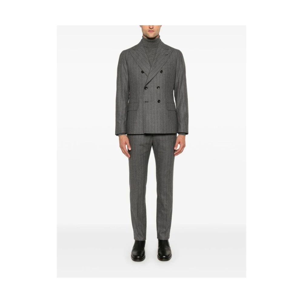 Reveres 1949 Pinstripe Blazer en Broek Set Gray Heren