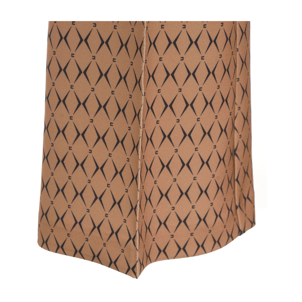 Elisabetta Franchi Bruine Palazzo Broek Damesmode Brown Dames